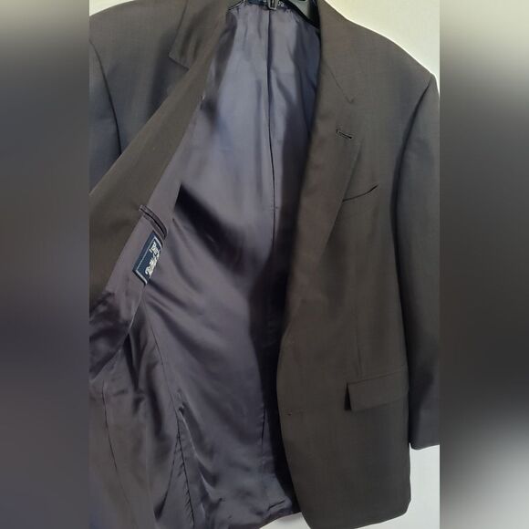 Burberrys' Men's Brown Wool Suit Jacket Coat Size 40 R - Picture 8 of 14